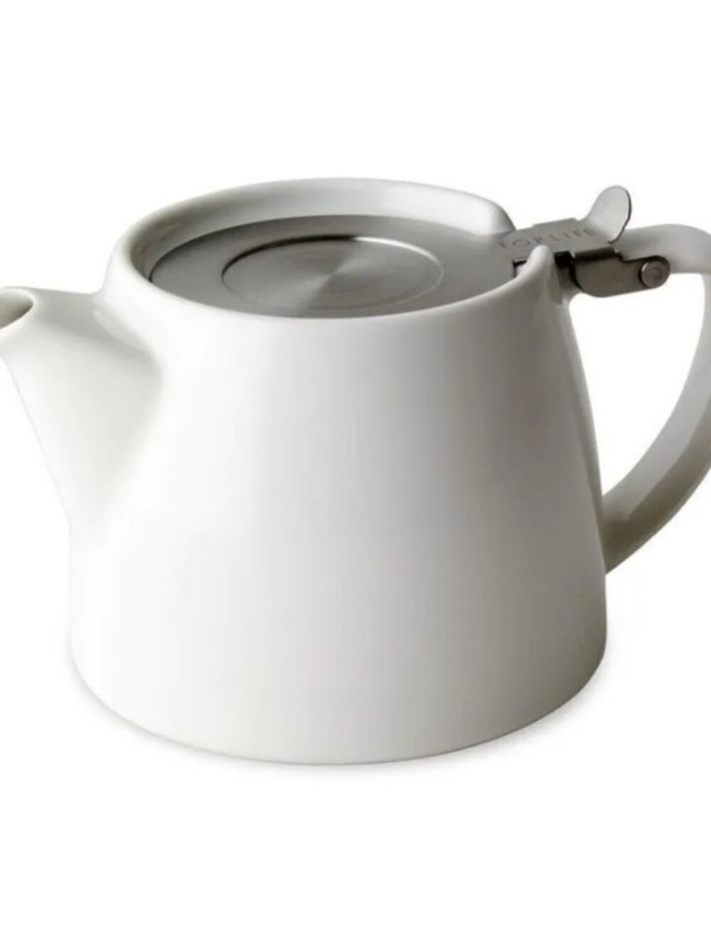FORLIFE Stump Ceramic Teapot With SLS Lid And Infuser 18-Ounce White